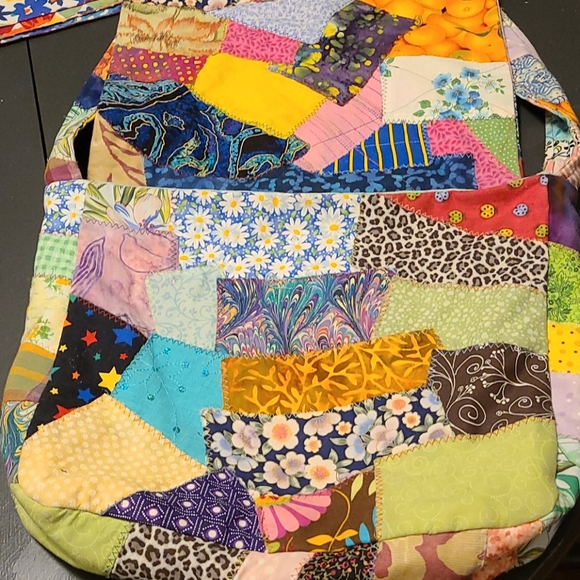 Homemade patchwork messenger bag - Picture 2 of 6